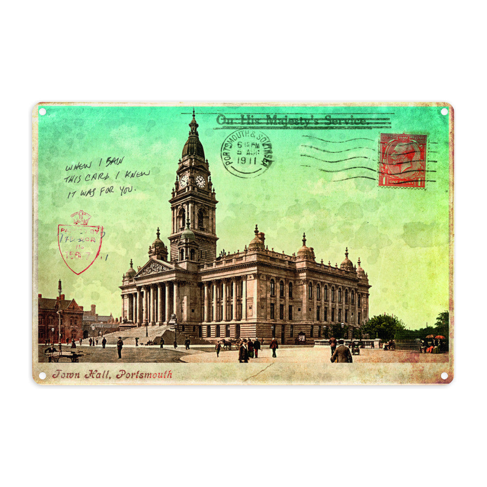 The Town Hall, Portsmouth Metal Sign