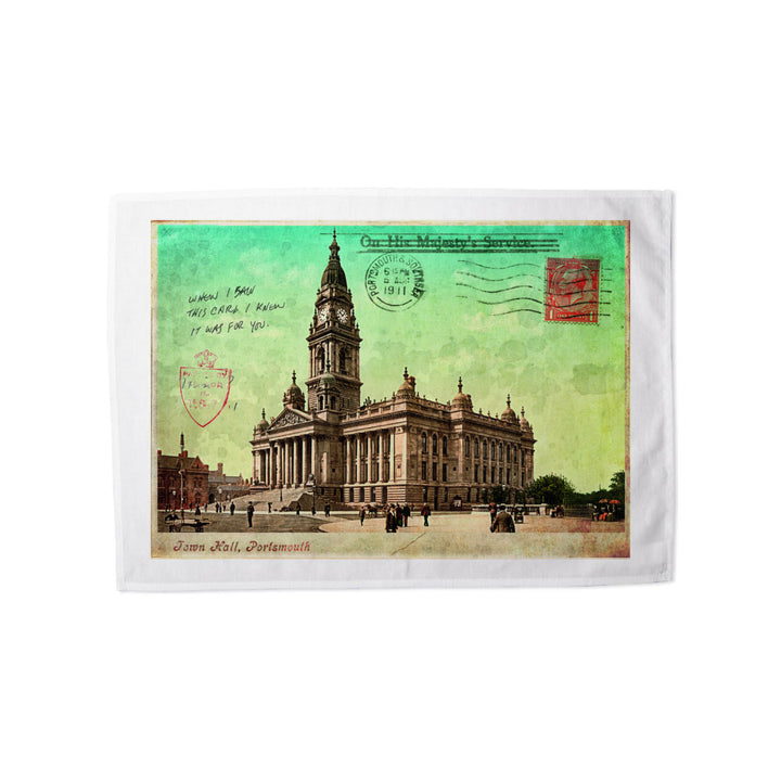 The Town Hall, Portsmouth Tea Towel