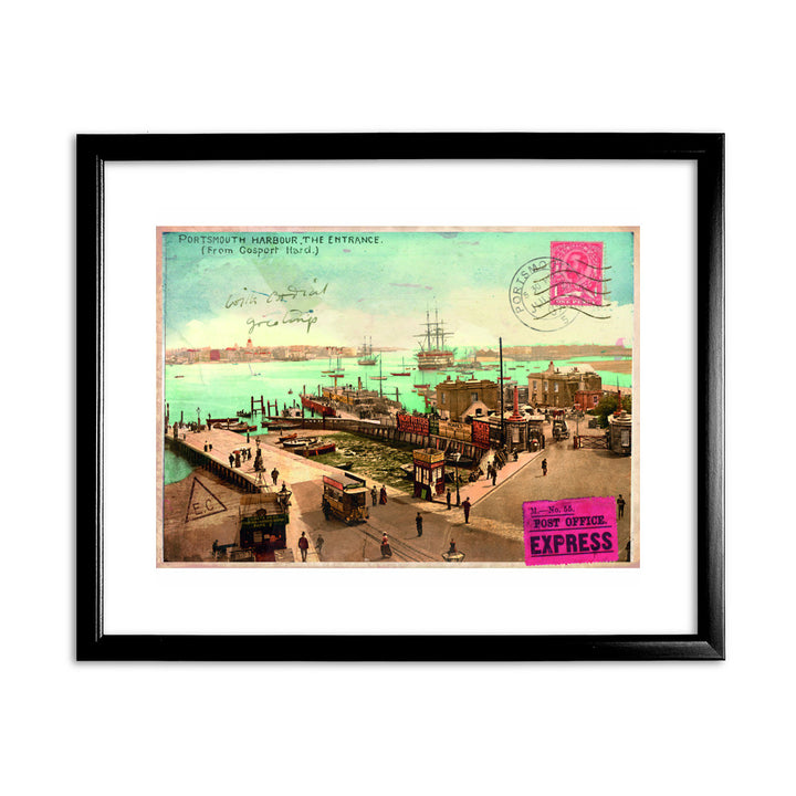 Portsmouth Harbour 11x14 Framed Print (Black)