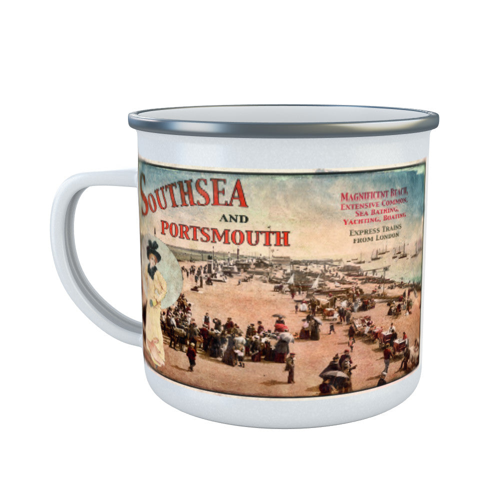 Southsea and Portsmouth Enamel Mug