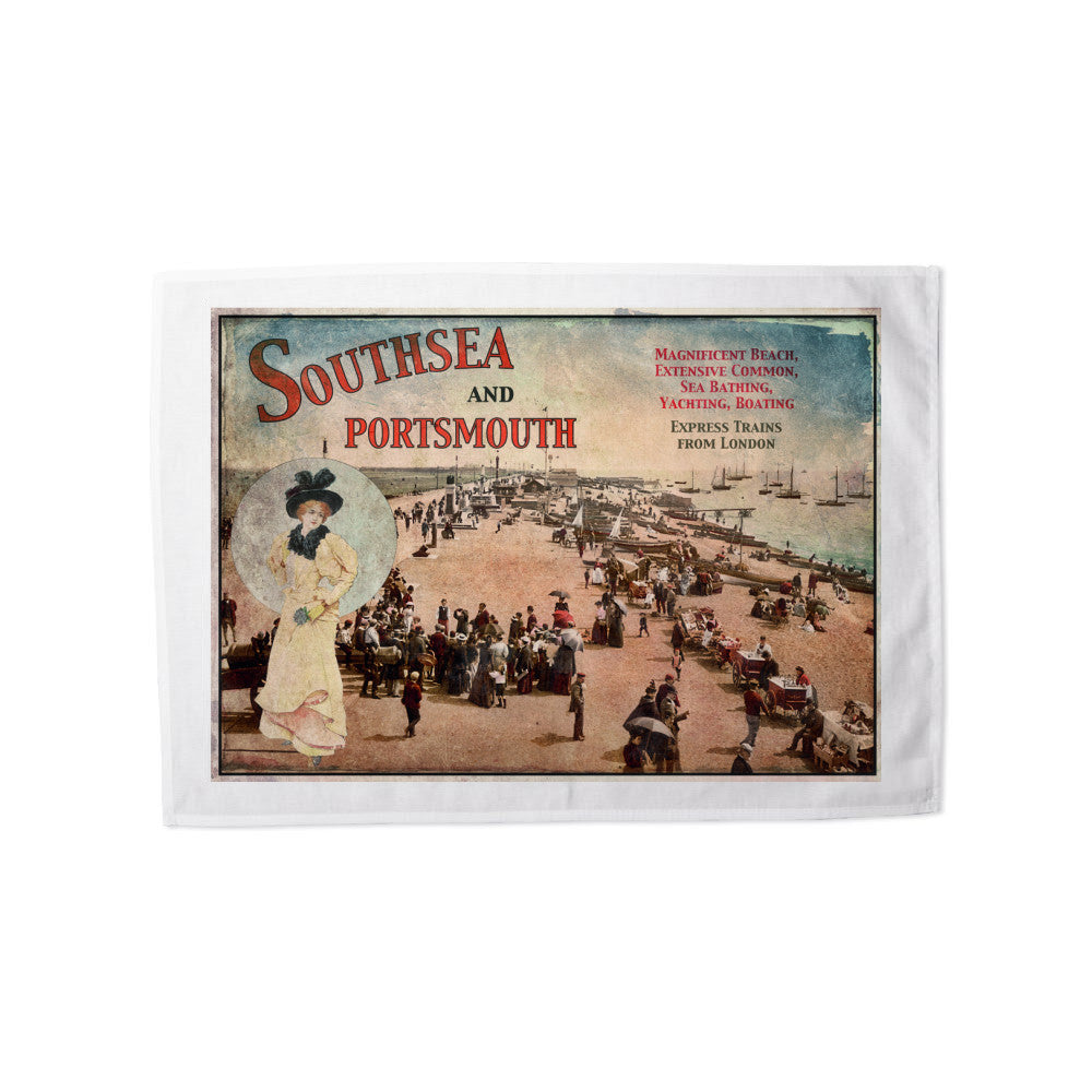 Southsea and Portsmouth Tea Towel