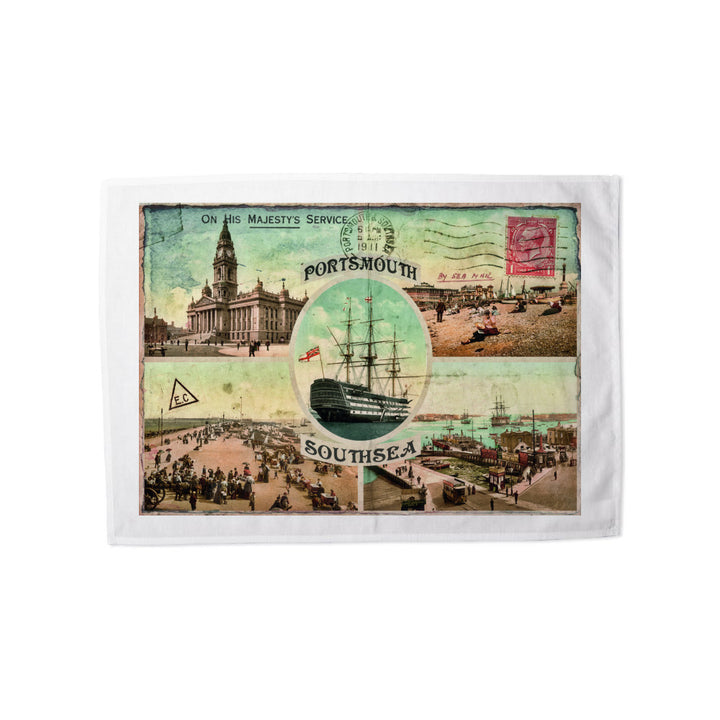 Portsmouth and Southsea Tea Towel