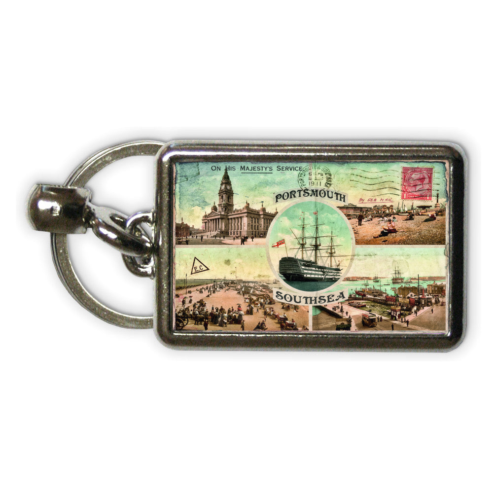 Portsmouth and Southsea Metal Keyring
