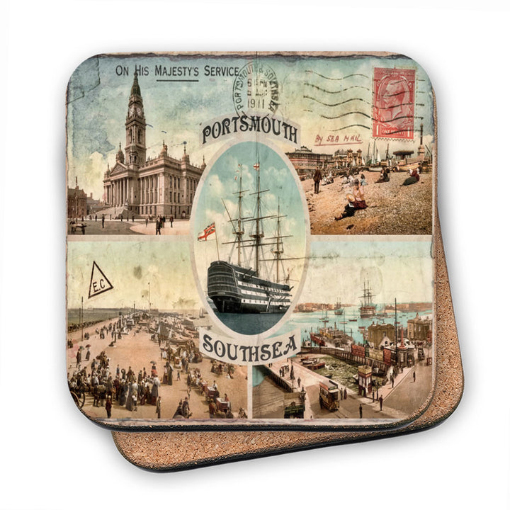 Portsmouth and Southsea MDF Coaster