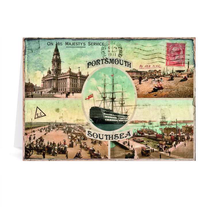 Portsmouth and Southsea Greeting Card 7x5