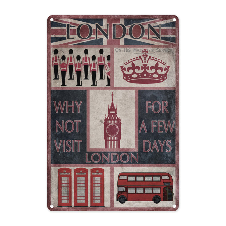 Visit London Metal Sign