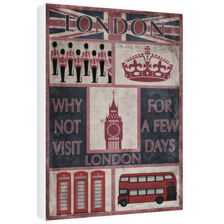 Visit London 60cm x 80cm Canvas