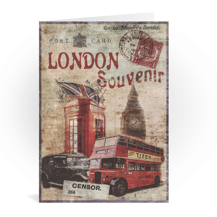 London Souvenir Greeting Card 7x5