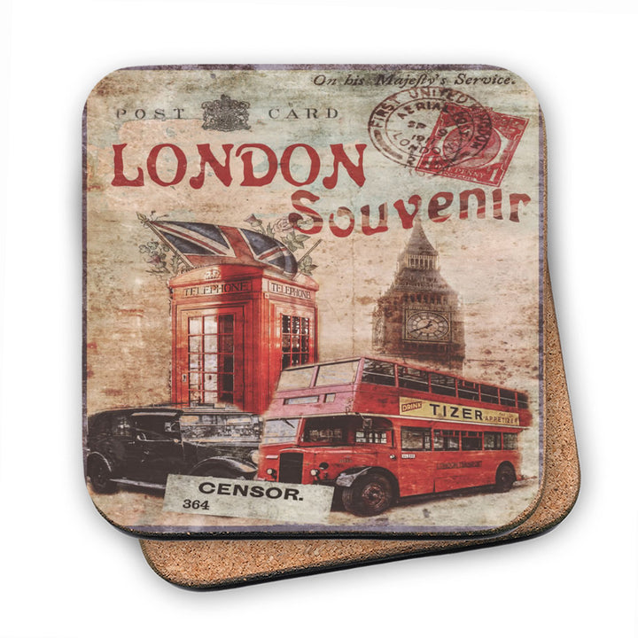 London Souvenir MDF Coaster