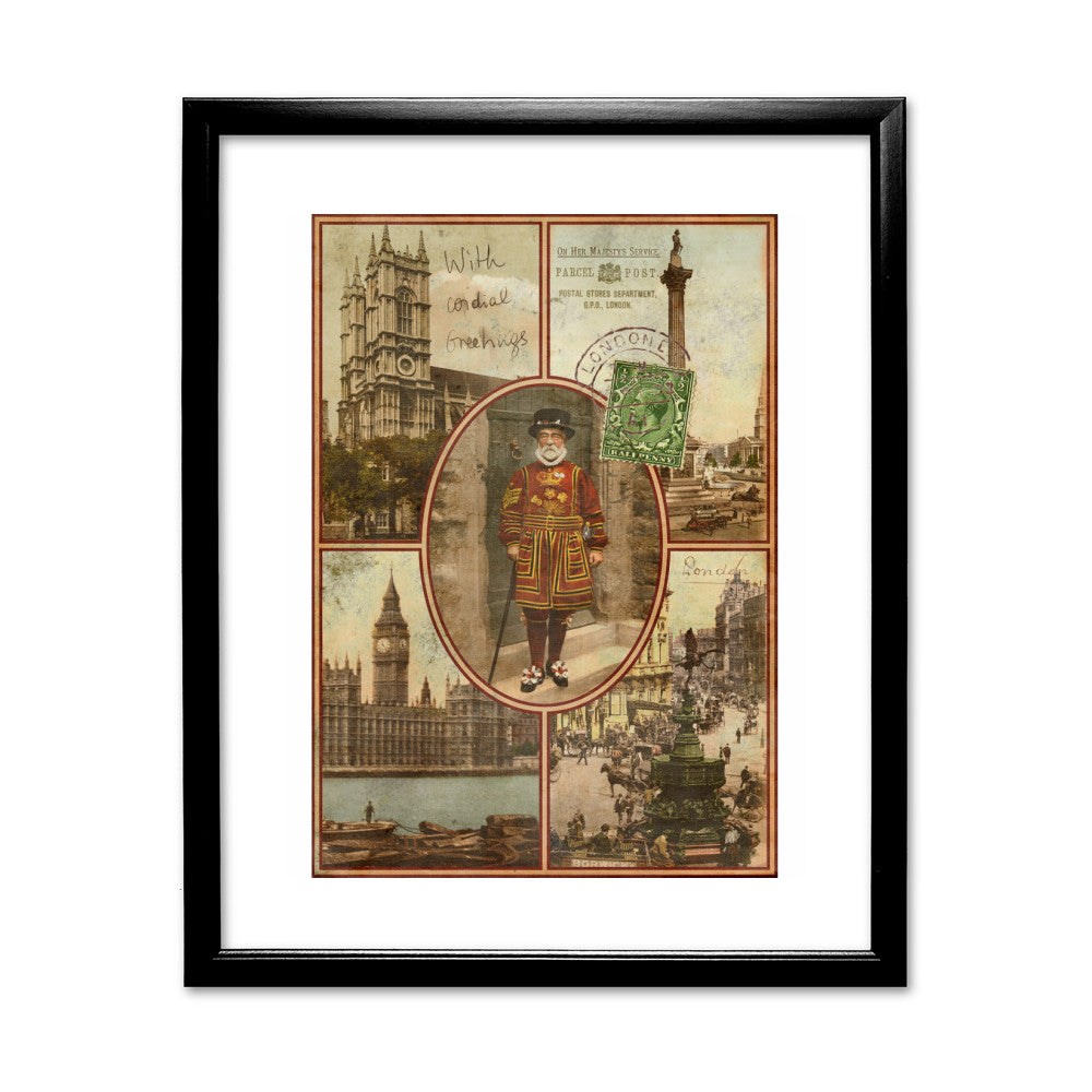 London 11x14 Framed Print (Black)