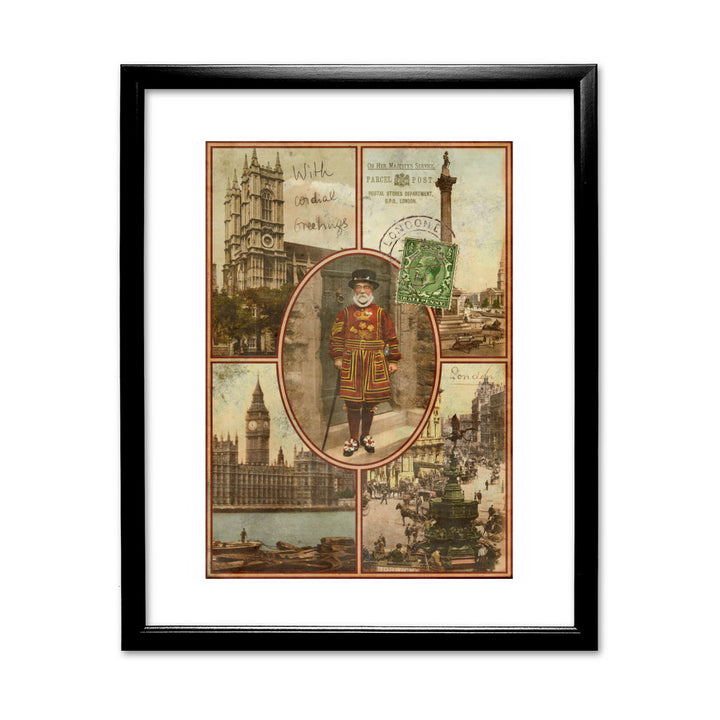 London 11x14 Framed Print (Black)