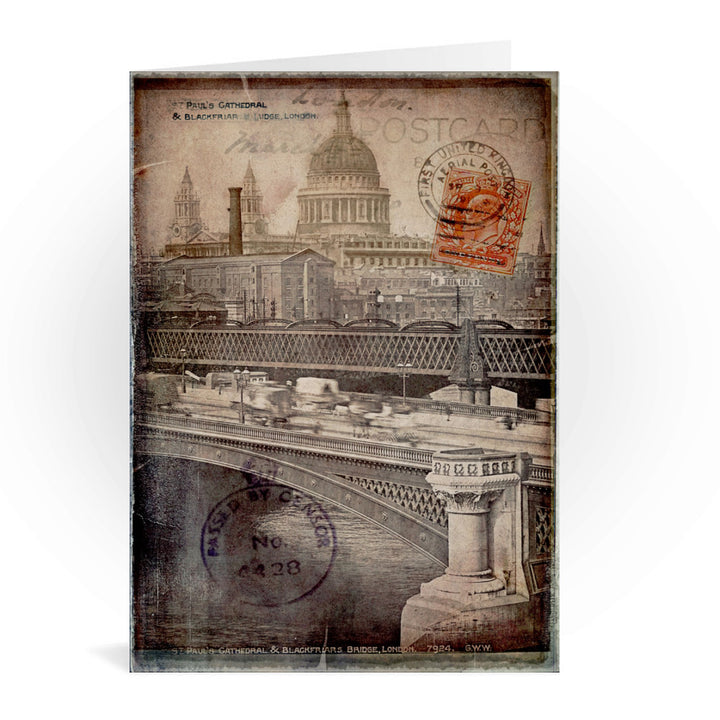 St Pauls Cathedral, London Greeting Card 7x5