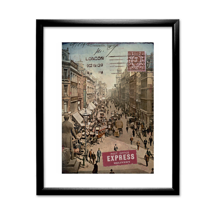 Cheapside, London 11x14 Framed Print (Black)