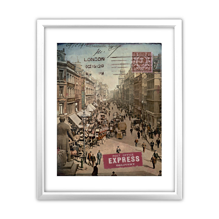 Cheapside, London 11x14 Framed Print (White)