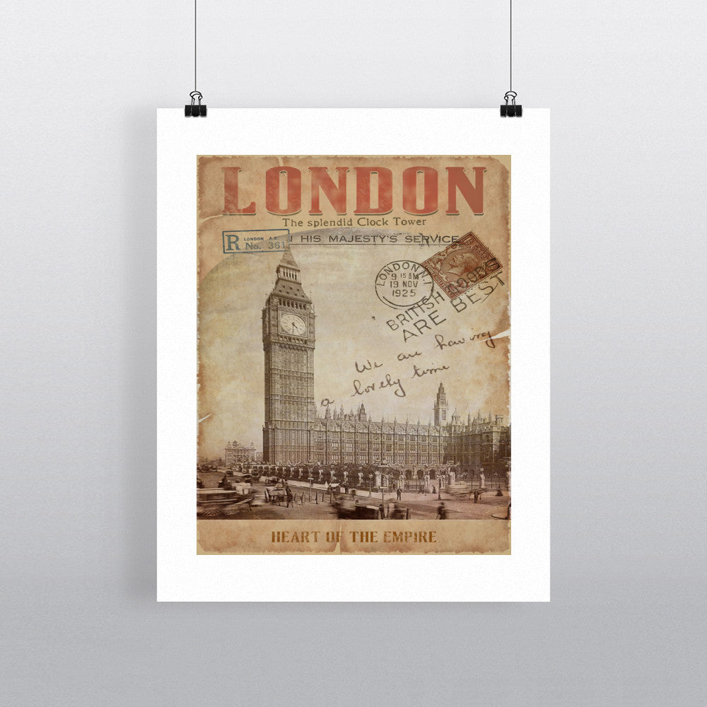 Big Ben, London 90x120cm Fine Art Print