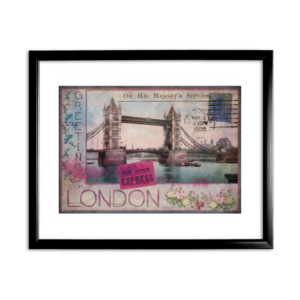 Tower Bridge, London 11x14 Framed Print (Black)