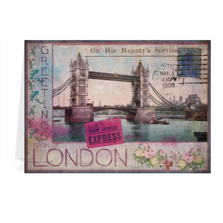 Tower Bridge, London Greeting Card 7x5