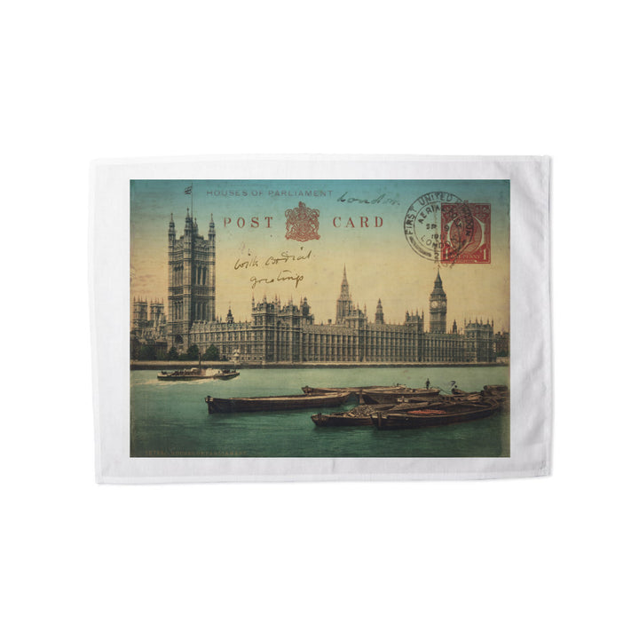 Houses of Parliament, London Tea Towel