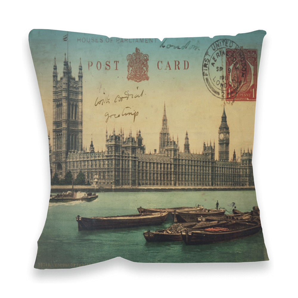 Houses of Parliament, London Fibre Filled Cushion