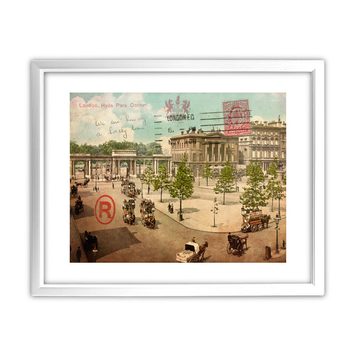 Hyde Park Corner, London 11x14 Framed Print (White)