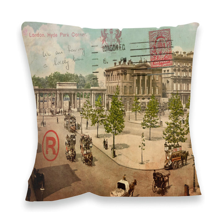 Hyde Park Corner, London Fibre Filled Cushion