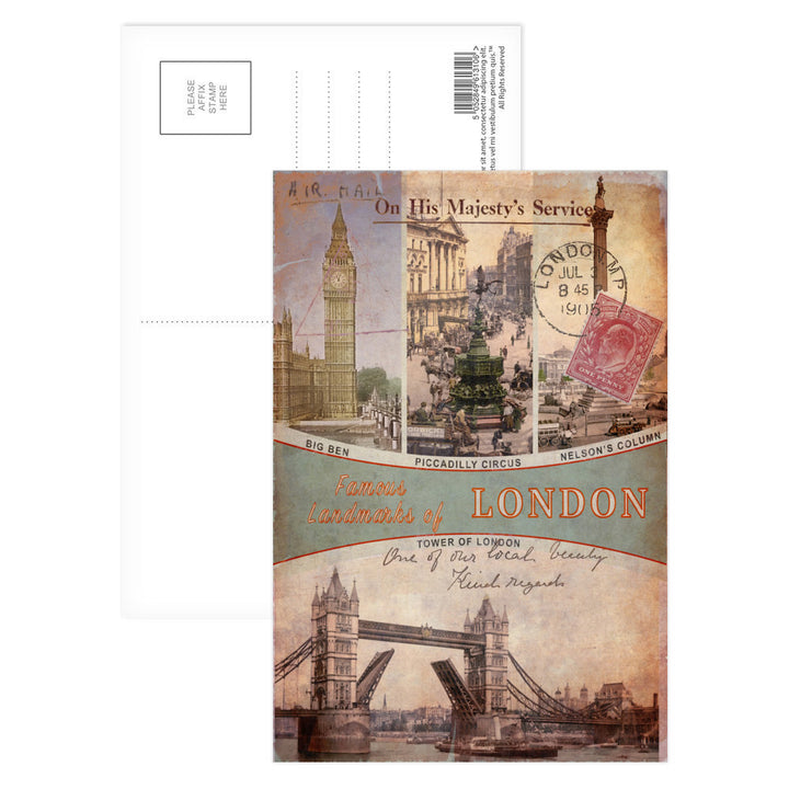 Famous Landmarks of London Postcard Pack