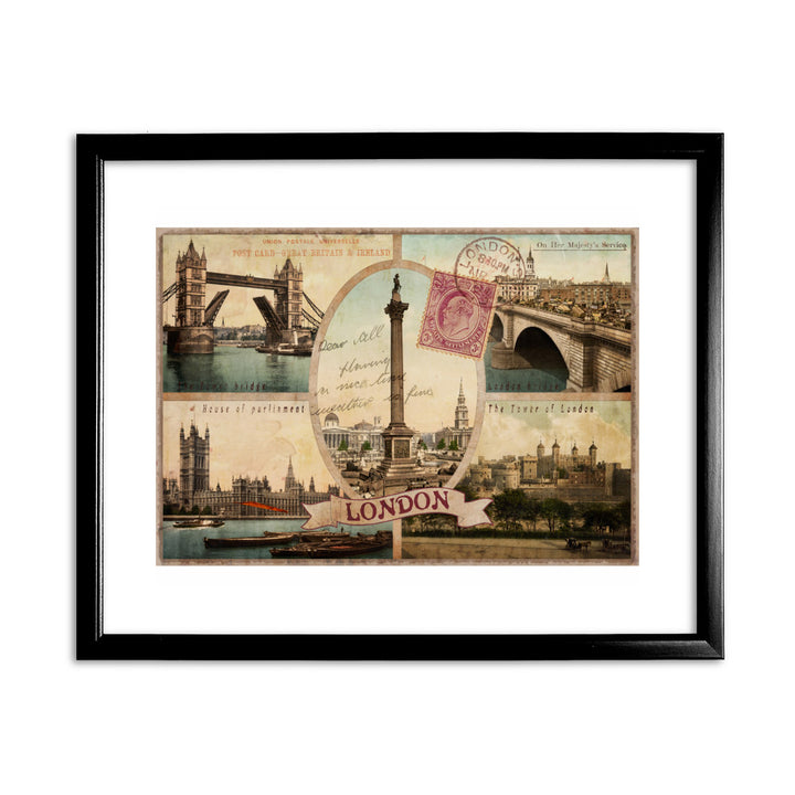 London 11x14 Framed Print (Black)