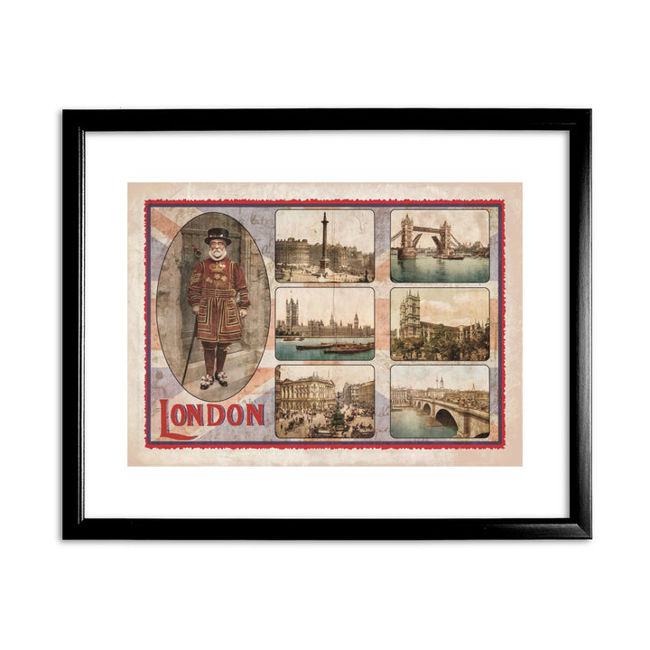 London 11x14 Framed Print (Black)