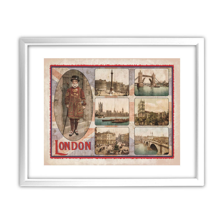 London 11x14 Framed Print (White)