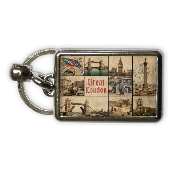 London Metal Keyring