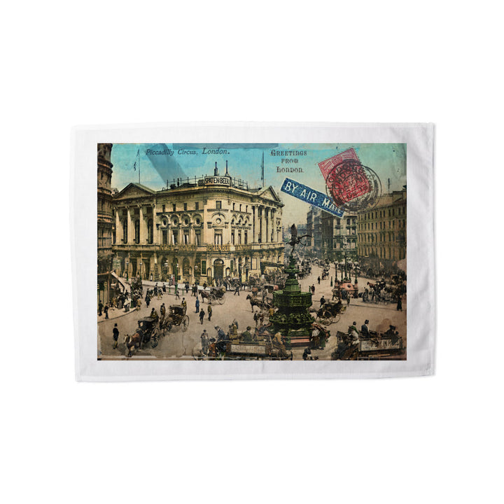 Piccadilly Circus, London Tea Towel