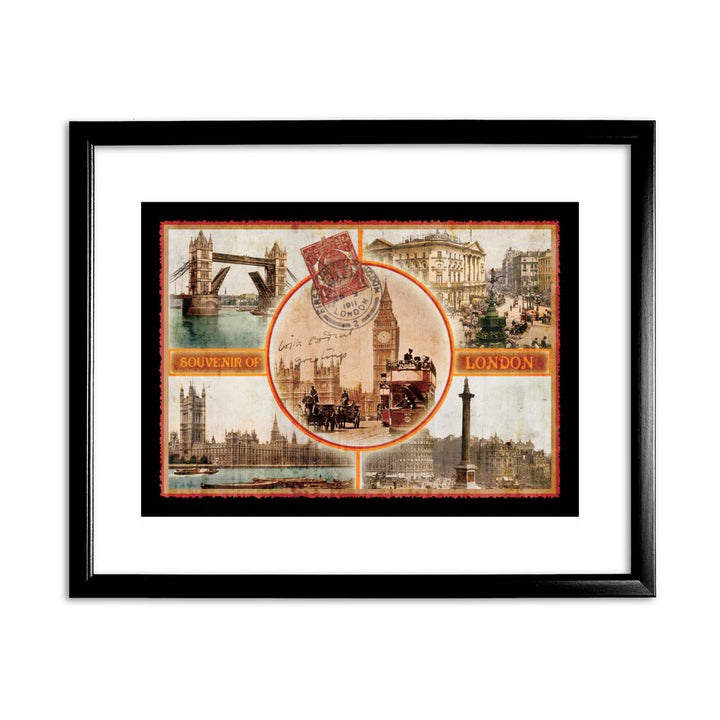 London 11x14 Framed Print (Black)