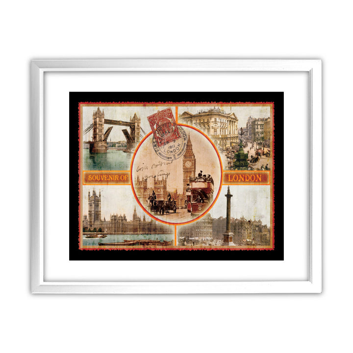 London 11x14 Framed Print (White)