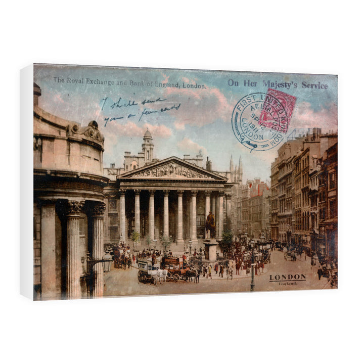 The Royal Exchange and Bank of England 60cm x 80cm Canvas