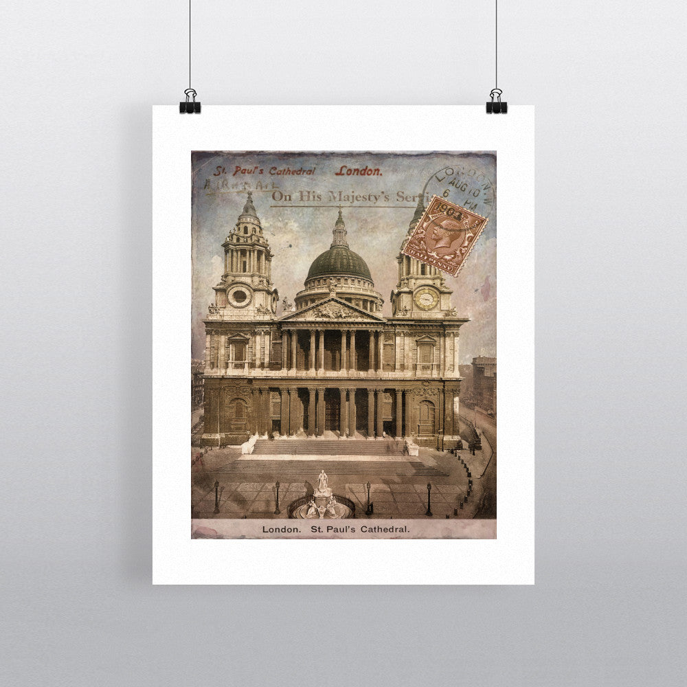 St Pauls Cathedral 90x120cm Fine Art Print