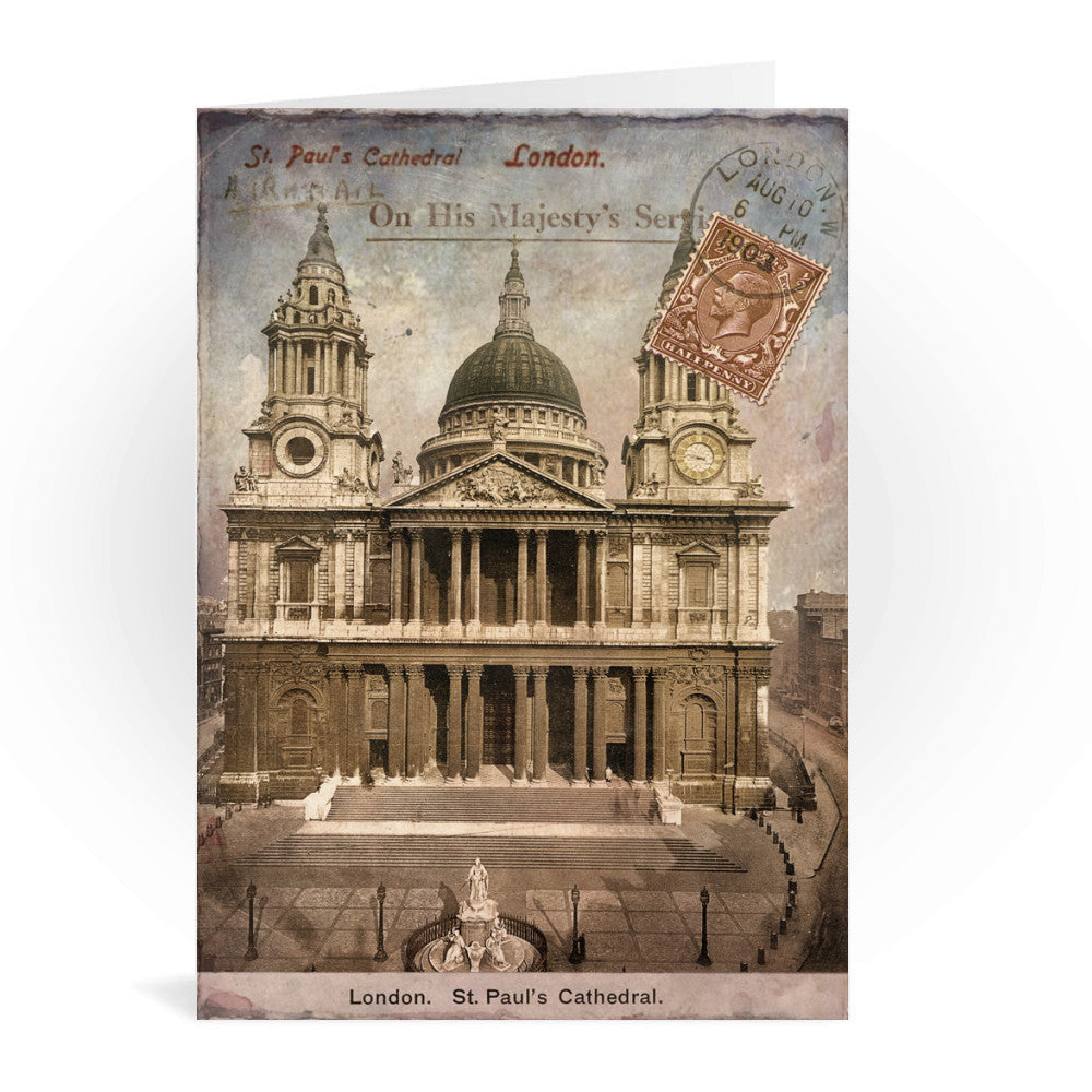 St Pauls Cathedral Greeting Card 7x5