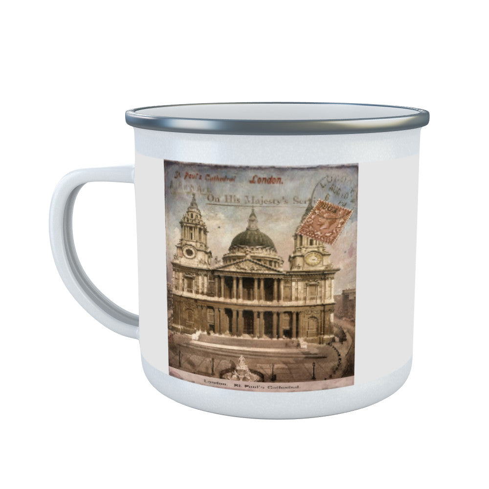 St Pauls Cathedral Enamel Mug