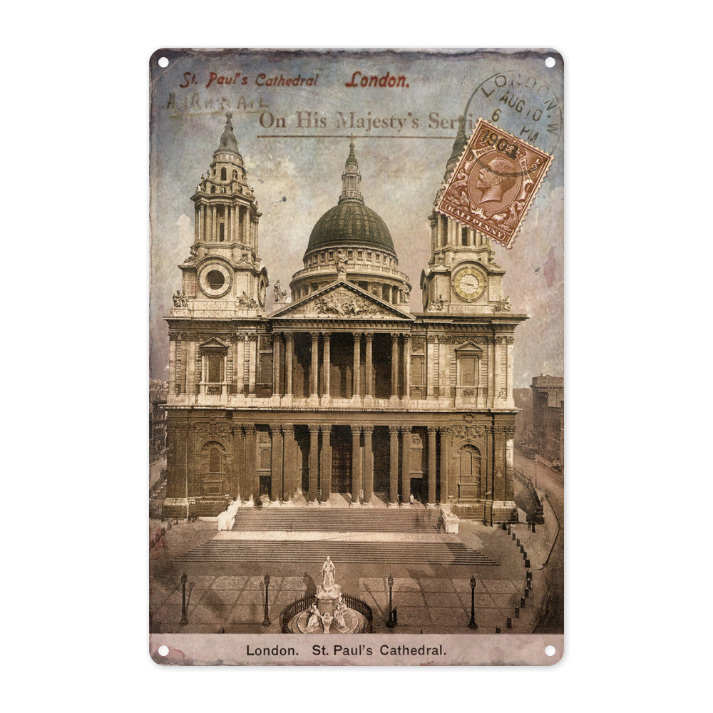 St Pauls Cathedral Metal Sign
