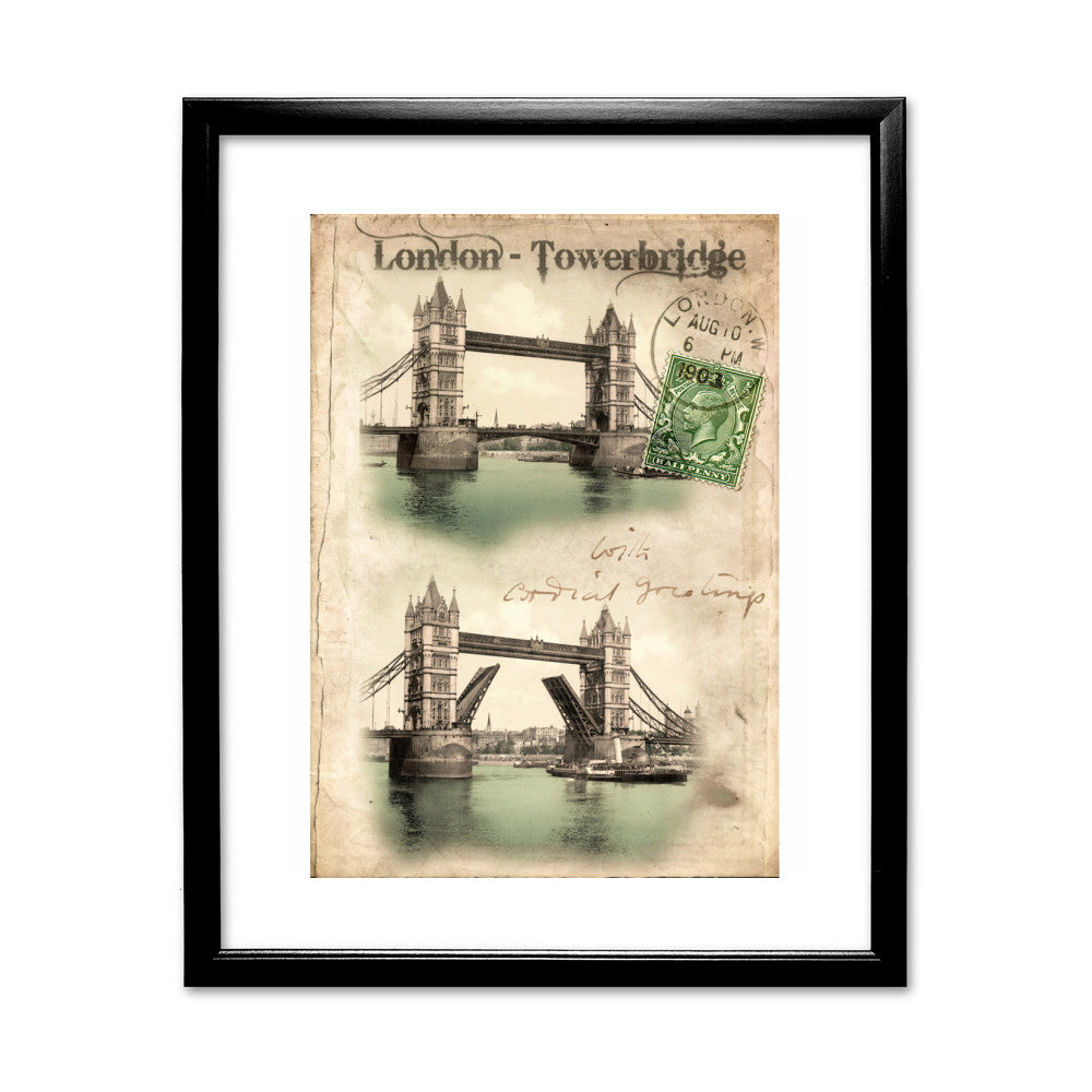 Tower Bridge, London 11x14 Framed Print (Black)