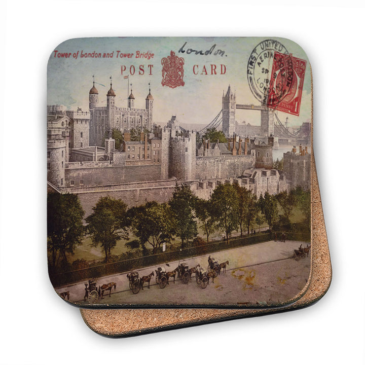 Tower of London and Tower Bridge MDF Coaster