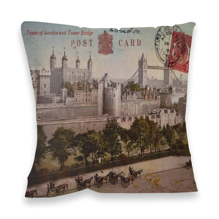 Tower of London and Tower Bridge Fibre Filled Cushion