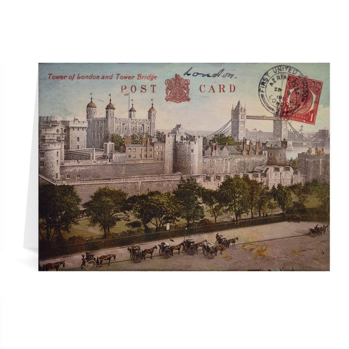 Tower of London and Tower Bridge Greeting Card 7x5