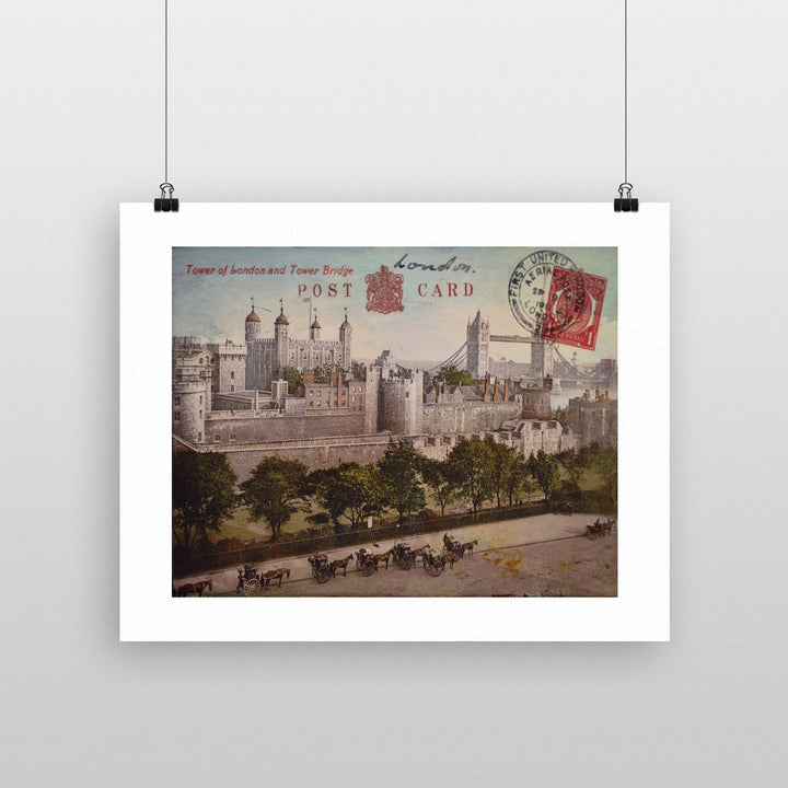 Tower of London and Tower Bridge 90x120cm Fine Art Print