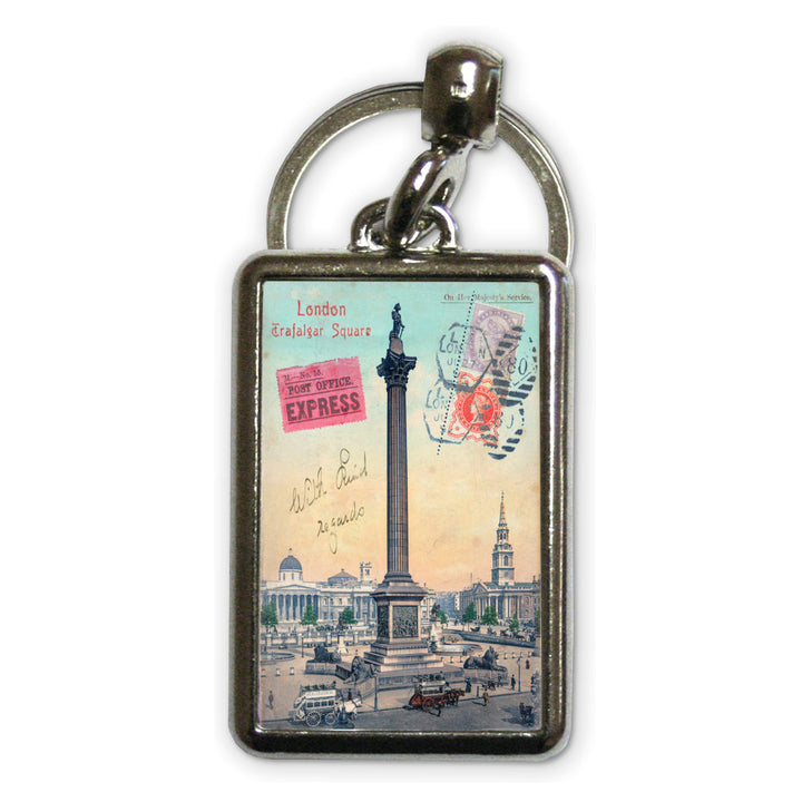 Trafalgar Square, London Metal Keyring