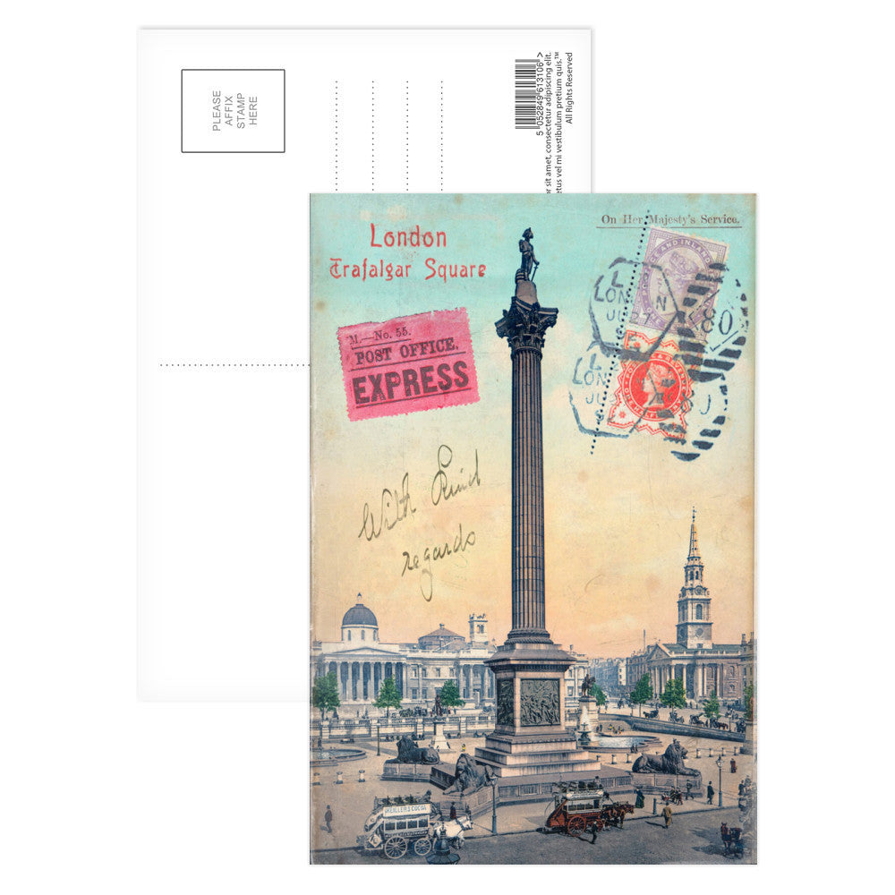 Trafalgar Square, London Postcard Pack