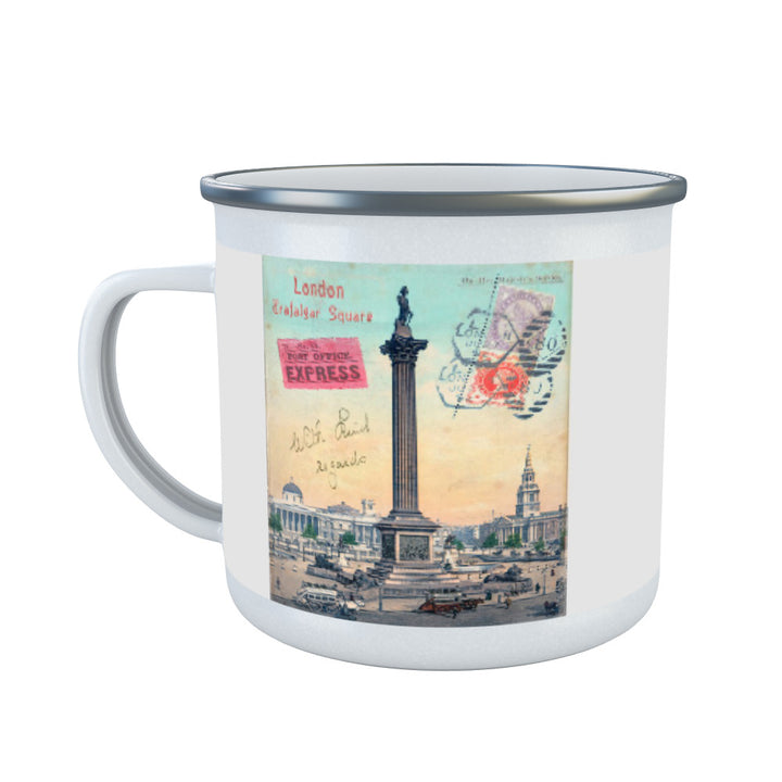 Trafalgar Square, London Enamel Mug