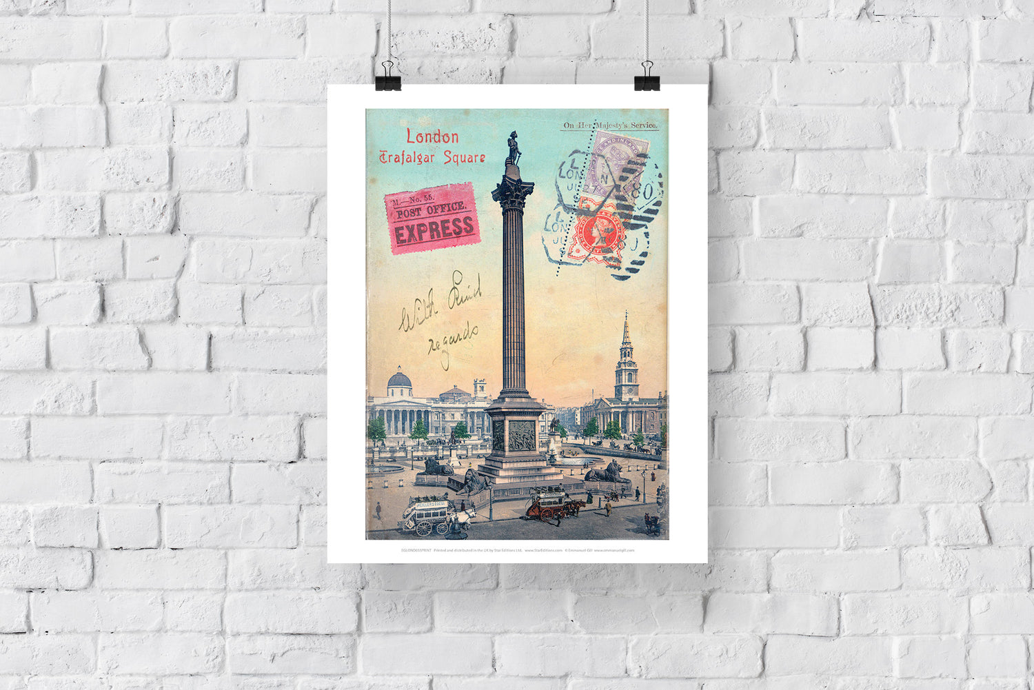Trafalgar Square, London - Art Print