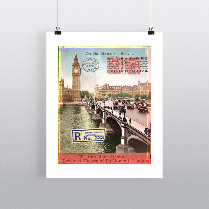 Westminster Bridge, London 90x120cm Fine Art Print