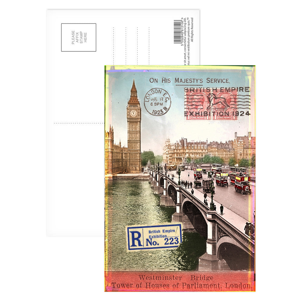 Westminster Bridge, London Postcard Pack