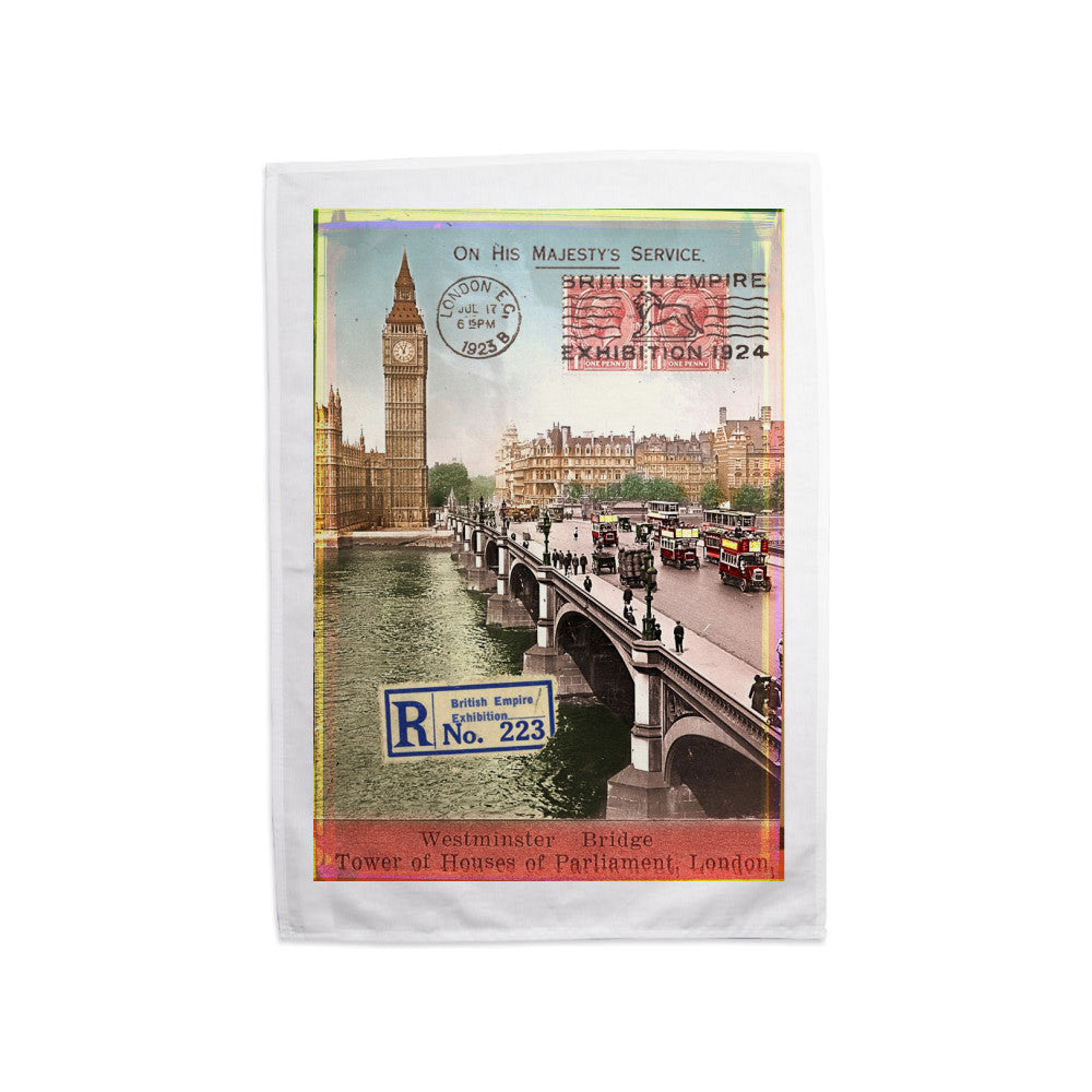 Westminster Bridge, London Tea Towel